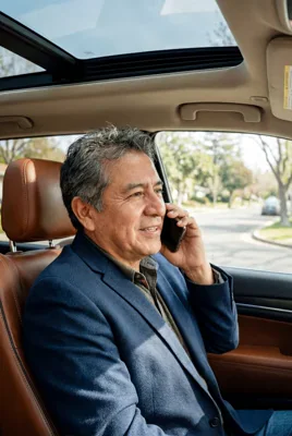 Patient speaking on the phone